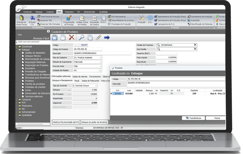 Notbook com o design do sistema Icarus